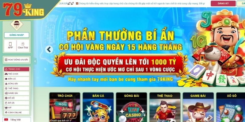 Khám phá 79King bắt đầu từ bước đăng ký đơn giản